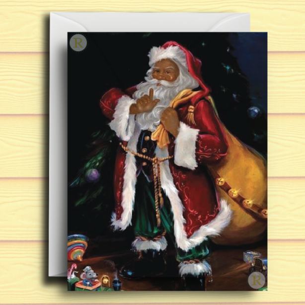 Black Santa Card K